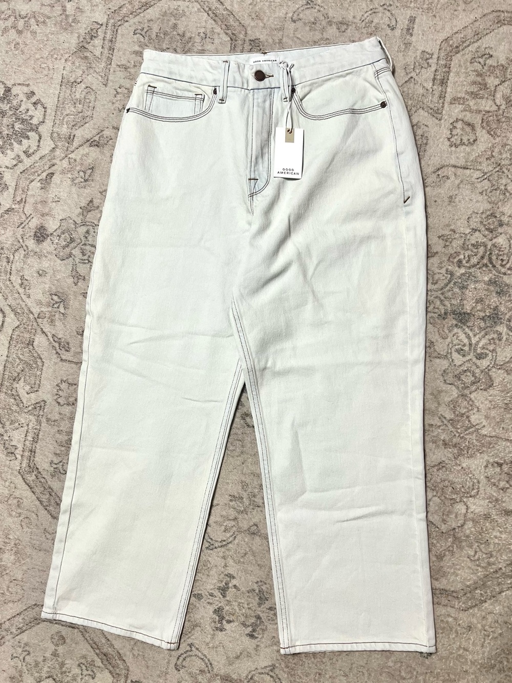 Good American GOOD ICON 90'S CROP BLEACH OUT Indigo1134